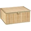 Gifi Rangement|Boîte de rangement déco lattes en bambou L32 x L25 cm