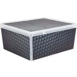 Gifi Rangement|Boîte de rangement design carbone 18 L