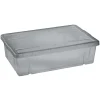Gifi Rangement|Boîte de rangement dessous de lit noir transparent 28L