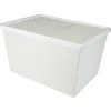 Gifi Rangement|Boîte de rangement Dolce Vita carreau de ciment taupe 50L