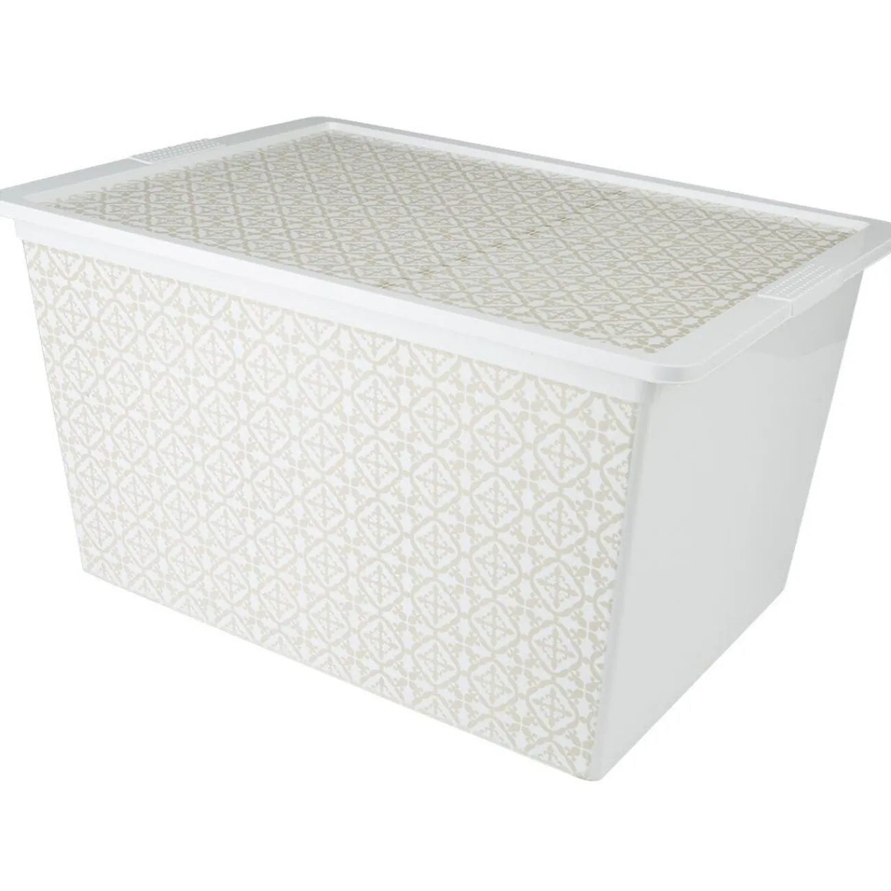 Gifi Rangement|Boîte de rangement Dolce Vita carreau de ciment taupe 50L