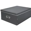 Gifi Rangement|Boîte de rangement en carton gris anthracite grand modèle