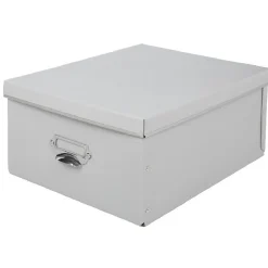 Gifi Rangement|Boîte de rangement en carton gris clair petit modèle