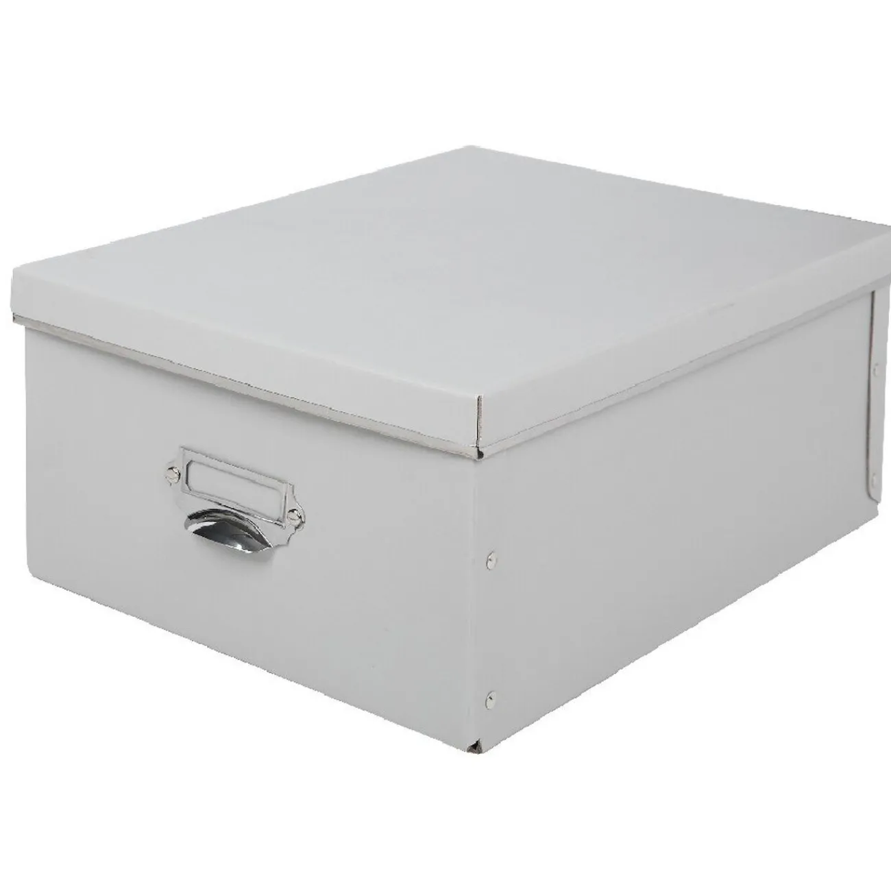 Gifi Rangement|Boîte de rangement en carton gris clair petit modèle