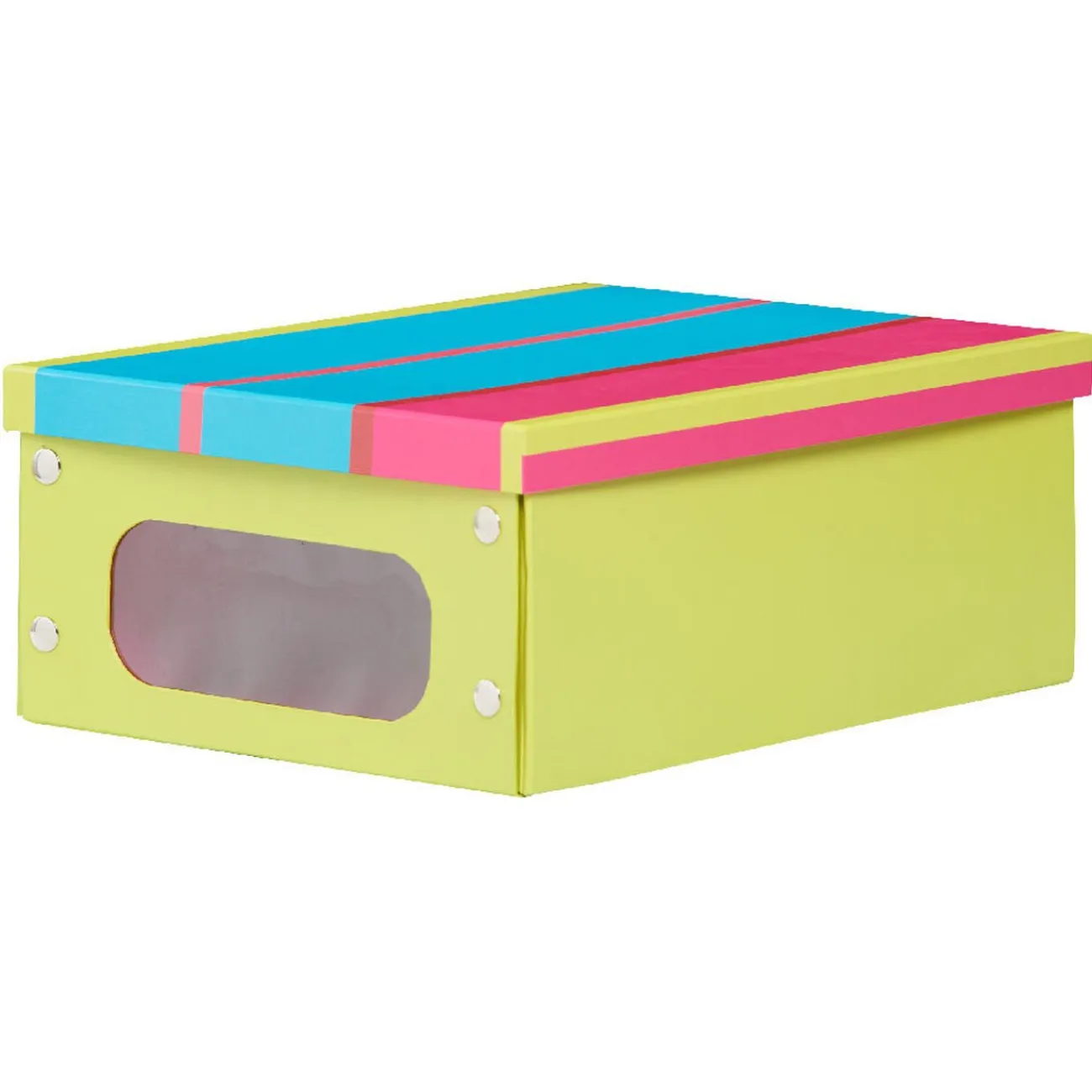 Gifi Rangement|Boîte de rangement en carton multicolore