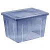 Gifi Rangement|Boîte de rangement en plastique bleu 18,8L