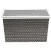 Gifi Entretien Du Linge|Boîte de rangement en plastique motif graphique noir blanc 50L