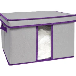 Gifi Rangement|Boîte de rangement et housse sous vide gris violet