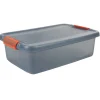 Gifi Rangement|Boîte de rangement 28 L grise et rouge