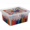 Gifi Entretien Du Linge|Boîte de rangement 2 L motif crayon