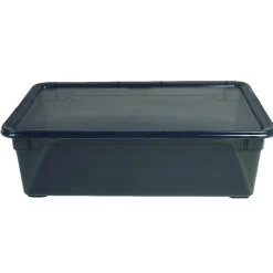 Gifi Entretien Du Linge|Boîte de rangement noire 22 L
