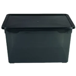 Gifi Entretien Du Linge|Boîte de rangement noire 46 L