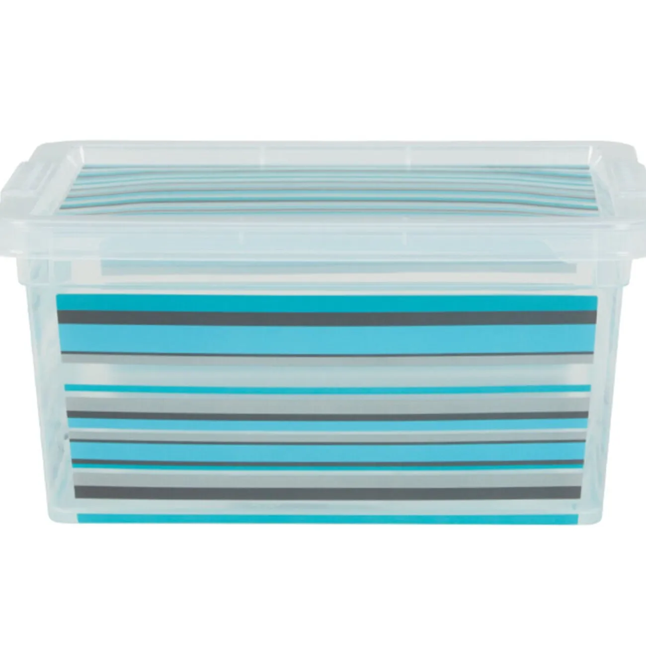 Gifi Rangement|Boîte de rangement plastique 2 L design bayadère
