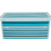 Gifi Rangement|Boîte de rangement plastique 18 L design bayadère