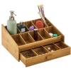 Gifi Equipement Douche^Boîte de rangement pour salle de bain en bambou