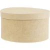 Gifi Rangement|Boîte de rangement ronde beige Ø22xH12cm