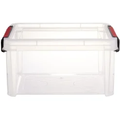 Gifi Rangement|Boîte de rangement transparent avec fermeture à clips 5L