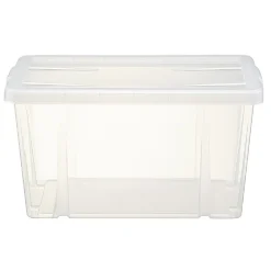 Gifi Rangement|Boîte de rangement transparente avec couvercle 30L