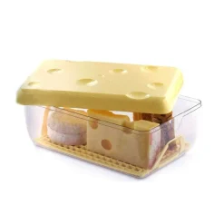 Sale Gifi Boîte à fromage avec couvercle transparente et jaune 3 L