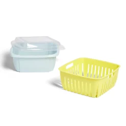 Discount Gifi Boîte égouttoir plastique vert anis 22x22xH10cm