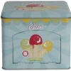 Sale Gifi Boîte à gâteaux bleue décor glace multicolore