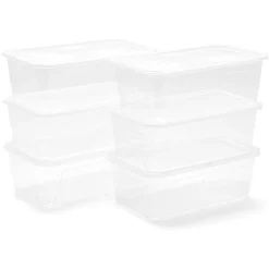 Gifi Rangement|Boîte 6L plastique transparent x6