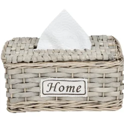 Gifi Rangement|Boîte à mouchoirs tressé gris HOME