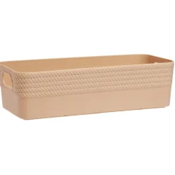 Gifi Aménagement Salle De Bain^Boîte plastique nude 25x11xH7cm
