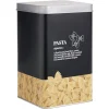 Online Gifi Boîte à pâtes en métal noir et gris design pasta - 10,7x10,7xH.17,5cm