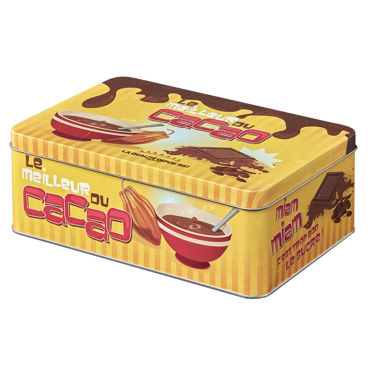 Online Gifi Boîte rectangulaire en métal le meilleur du cacao