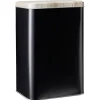 Clearance Gifi Boîte rectangulaire en métal noir avec couvercle effet bois