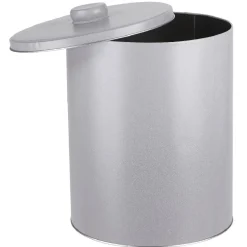 Sale Gifi Boîte ronde cylindrique métal grise XL avec couvercle