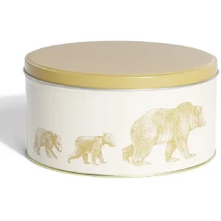 Discount Gifi Boîte ronde en métal Ø16,7cm motif ours jaune