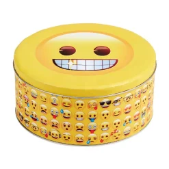 Best Gifi Boîte ronde métallique design Emoji face