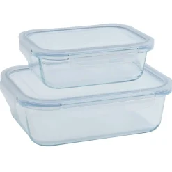 Clearance Gifi 2 boîtes de conservation en verre 640 ml et 1500 ml
