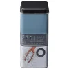 New Gifi Boîte à sel carrée en métal décorée bleu gris