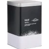 Discount Gifi Boîte à sel en métal noir et gris design salt - 10,7x10,7xH.17,5cm