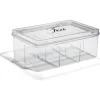 Outlet Gifi Boîte à thé plastique transparent 21,5x15x8,5cm