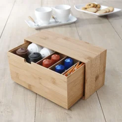 Best Gifi Boîte tiroir à dosettes bambou naturel