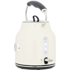 New Gifi Bouilloire rétro indicateur température blanc crème 1,7 L