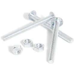 Gifi Quincaillerie^3 boulons poêlier cruciforme acier zingué - 6x60 mm