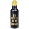Outlet Gifi Bouteille gourde Harry Potter Hogwart Poudlard métal noir et orange