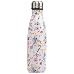 Best Gifi Bouteille isotherme inox blanc motif fleur multicolore 500 ml