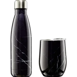 Clearance Gifi Bouteille isotherme inox 500 ml + tasse 300 ml