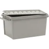 Gifi Rangement|Box de rangement à clip grise 45 L