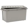 Gifi Rangement|Box de rangement à clips grise 70 L