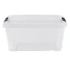 Gifi Rangement|Box de rangement à clips 15 L transparent
