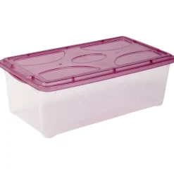 Gifi Rangement|Box de rangement 5 L transparent et violet
