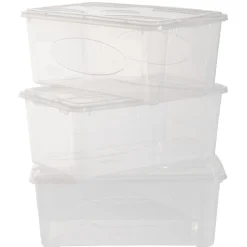Gifi Rangement|Box de rangement 10 L transparent pour textile X3
