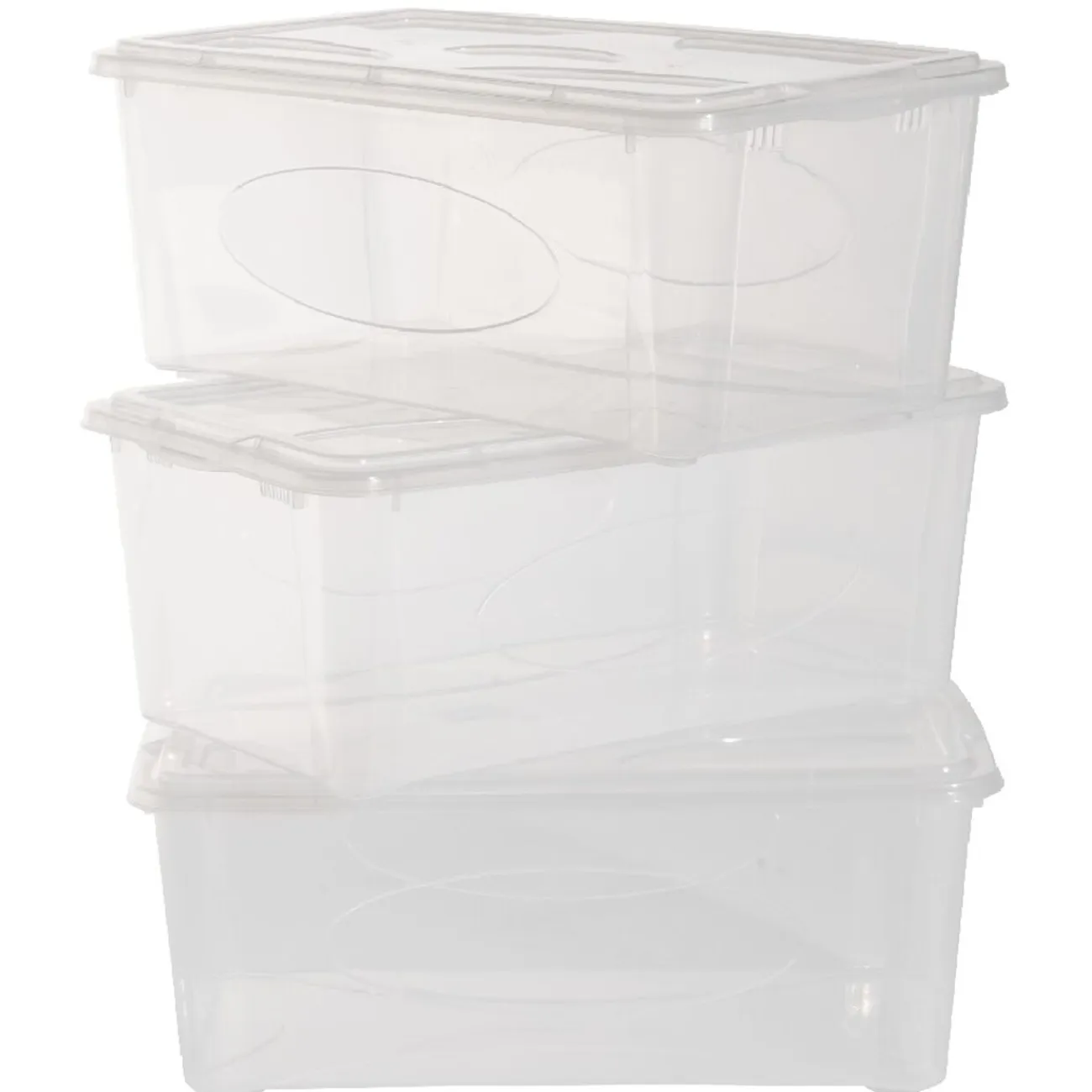 Gifi Rangement|Box de rangement 10 L transparent pour textile X3
